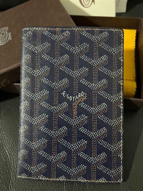 Goyard Grenelle Passport Cover Navy 